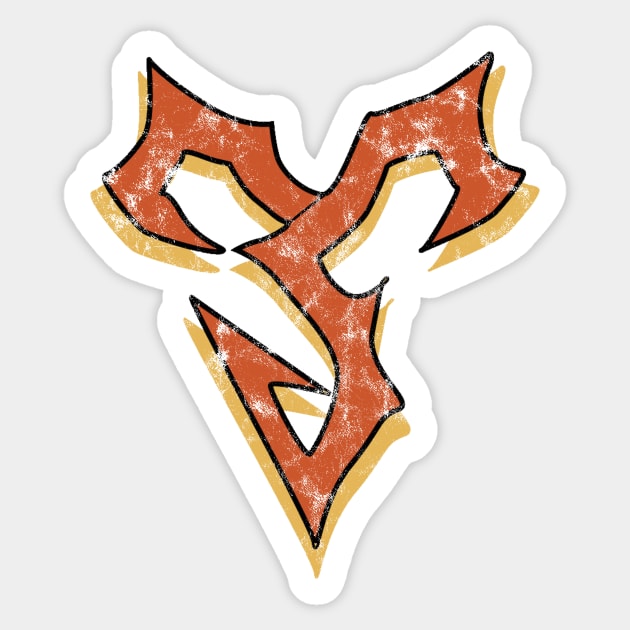 Final Fantasy X Zanarkand Abes Distressed Logo Sticker by StebopDesigns